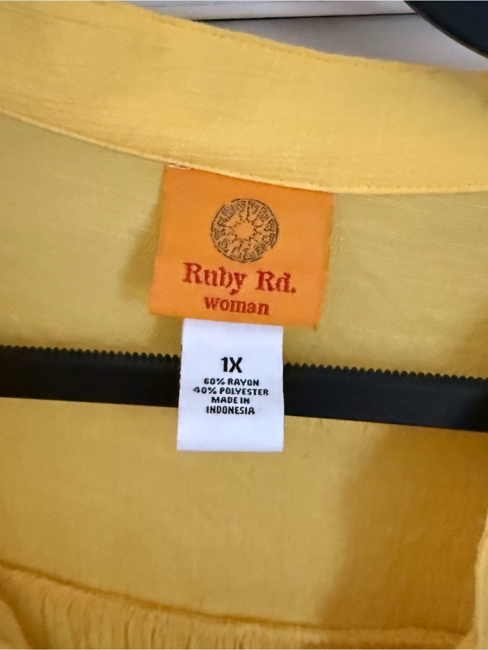 Ruby Rd. Sunny Yellow Button-Pleat Tunic with Chest Pockets - Picture 3 of 3